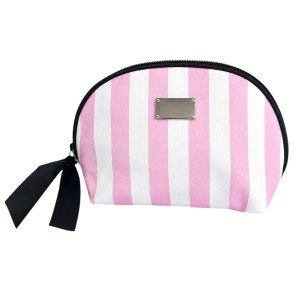 Косметичка pu полукругл. розовобел. цв. 12шт в упак (24*16)см №815 (360) оптом купить в Knopa