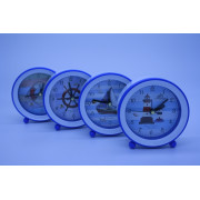 Будильник №HY-2008B пл. 4рис. (10,5 * 10,5 * 4) см кругл. у кор. (144)