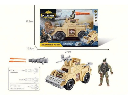 Іграшка №F14-3A Армія та Флот солдатів, бронемашина (17,5*10,5*27)см (60)