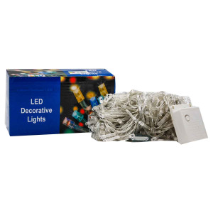 Гірлянда №NC127-100-MIX-1 прозор. 5шнур. 8функцій. 80-100LED лампи різного кольору 7м 220v у кор. (100) оптом купити в Knopa