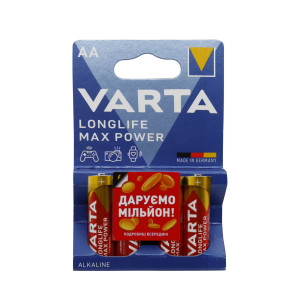 Батарейка LR06 Varta MAXPOWER Червона на блістері 4шт (4706101404) (80) оптом купити в Knopa