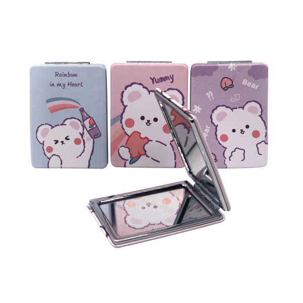 Дзеркало №А026-316-1 скл. двостор. 1шт у кл. 4рис подітий. прямокут. (6,4*9)см (300)