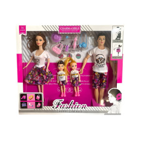 Игрушка кукла набор Семья "Fashion"  с аксусуарами (39*33см)  №ВК114 (48)