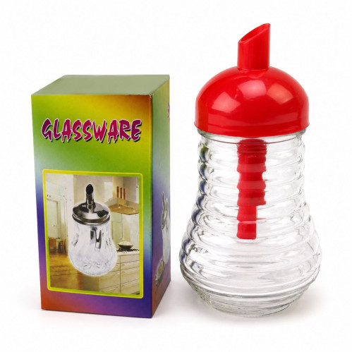 Цукорниця №Y2-HWC скло. з пл. криш. 200мл в кор.(7*14.5)см (96)
