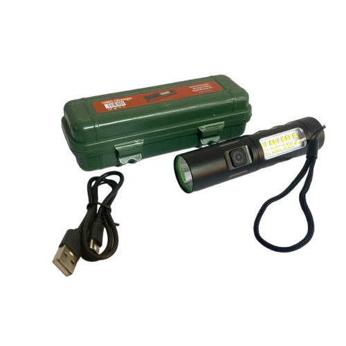 Ліхтарик №605 пл. від USB з мотузкою до пл. коробці (3*12)см (200)
