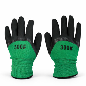 Перчатки нейлон. зелен. +черн. №Y-300-50 (600) оптом купить в Knopa