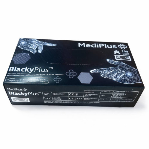 Рукавички Luximed Nitrile Black чорні розм. M (500/50)