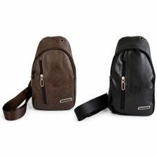 Сумка нагрудная мужс кожзаменитель 3цв. 2-отделения №502 (29*18,5)см (120)