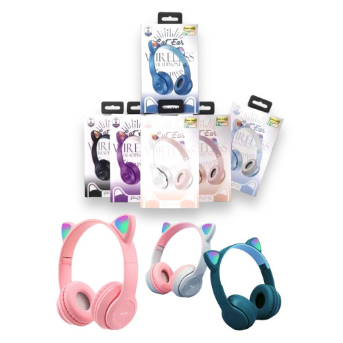 Навушники Бездротові навушники "Котики" з підсвічуванням Bluetooth CAT EAR №Р47 (100) Навушники Бездротові навушники "Котики" з підсвічуванням Bluetooth CAT EAR №Р47 (100)