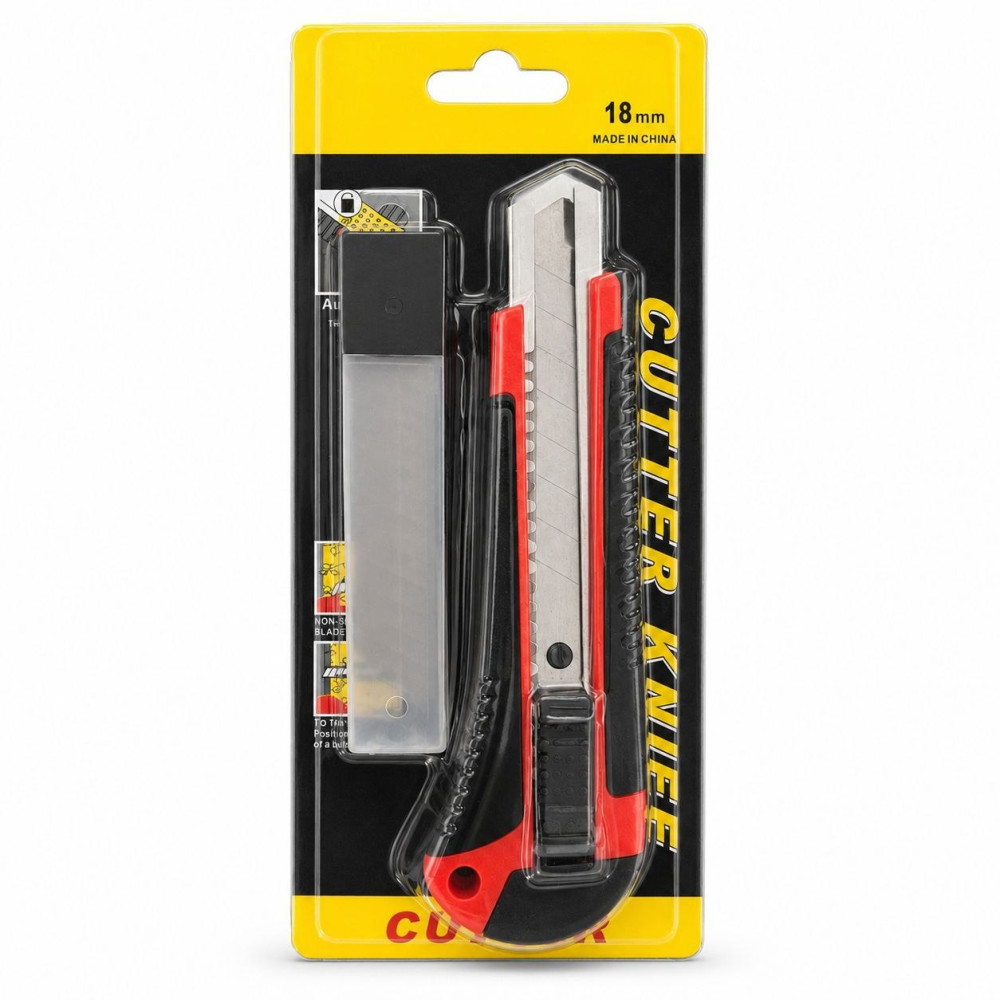 Ніж канцелярський металопл. + 3 змінних леза (20.5 * 9) см на листі 2кол. №AD2087 (240) Ніж канцелярський металопл. + 3 змінних леза (20.5 * 9) см на листі 2кол. №AD2087 (240)