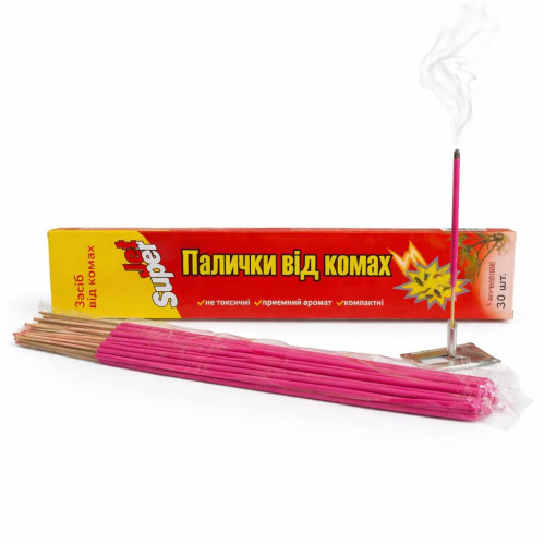 Палички №В-30 від комарів 32,5см*0,3мм 30шт у пачці Jet Super (60)