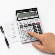 Калькулятор пл. (12.6 * 17 * 4) см срібло кол. у бум. коробці №TS-8826B (80)