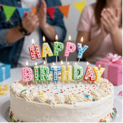 Свічки №А-38 Happy B. з підст. на аркуші 16листів у порівн. кор. 40,5гр. 20листів в упак (360) Свічки №А-38 Happy B. з підст. на аркуші 16листів у порівн. кор. 40,5гр. 20листів в упак (360)