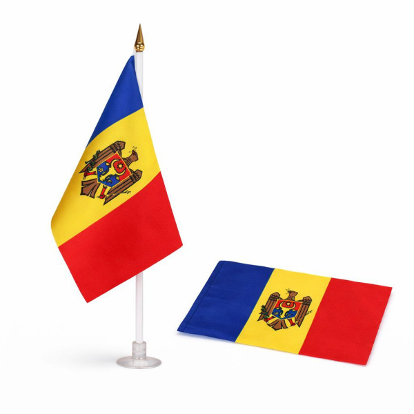Прапор №021 з тканини лавсан (14 * 21)см в пач. 20шт з кат. та липуч. молдавський (2400)