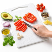 Дошка кух пл. прямок. біл кол. з крап з рамкою та вирізом (22*34*0.4)см №RR-9345 (48)