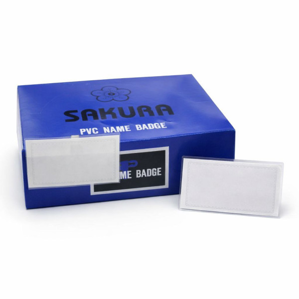 Картка-бейджик №CD102A-1 рамка (5,7*9,2) в сер. пач. 50шт із затискачем. (2000)