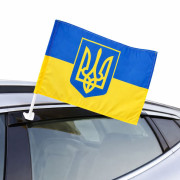 Флаг №3045 ткан. Лавсан. Украинский с гербом (30*45)см 1шт в кл. (600) Флаг №3045 ткан. Лавсан. Украинский с гербом (30*45)см 1шт в кл. (600)