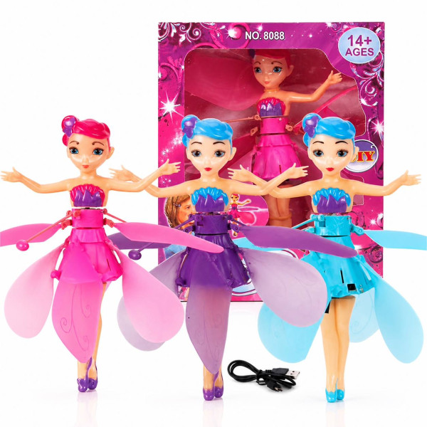 Іграшка №8001 FLY GIRL літаюч. дівчина пл. подітий. у кор. 2кол (6,8*17*21,5)см на USB (120)