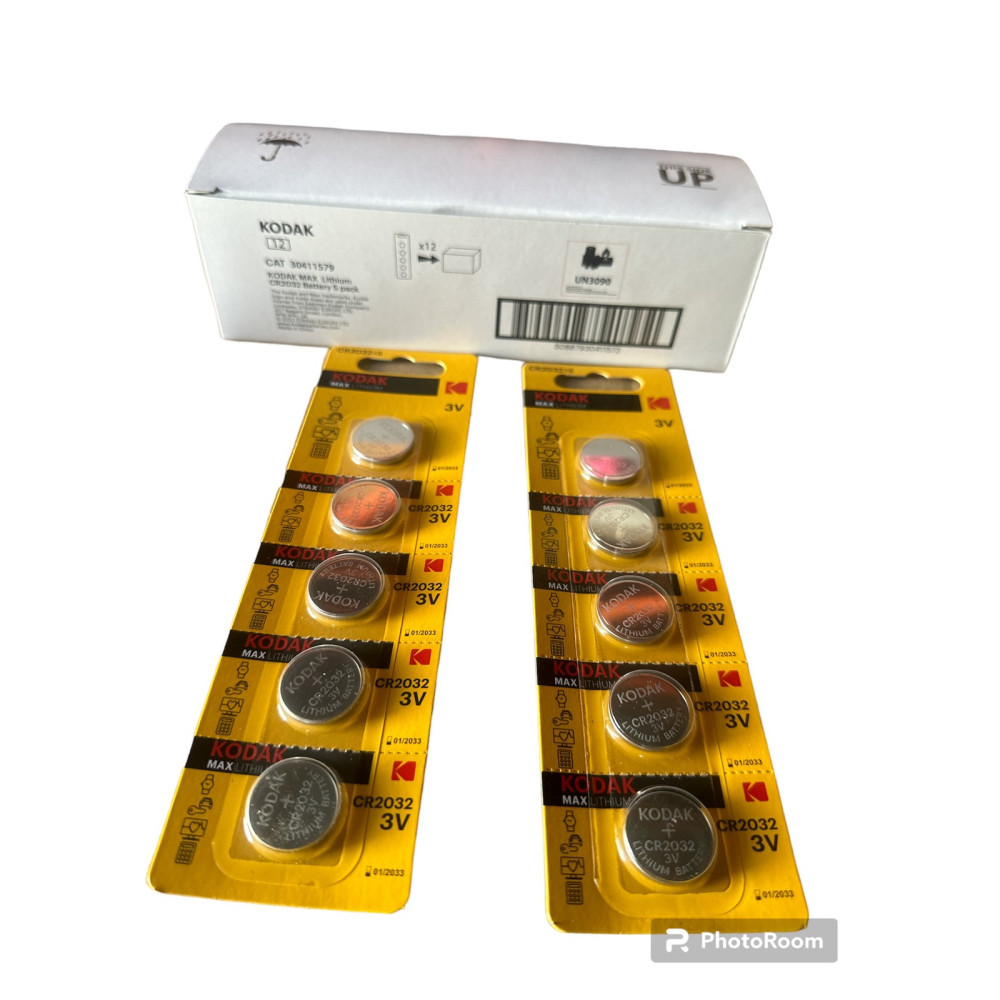 Батарейки-таблетки літієві Kodak Ultra Lithium CR2032, 5 шт. на блістері (12) Батарейки-таблетки літієві Kodak Ultra Lithium CR2032, 5 шт. на блістері (12)