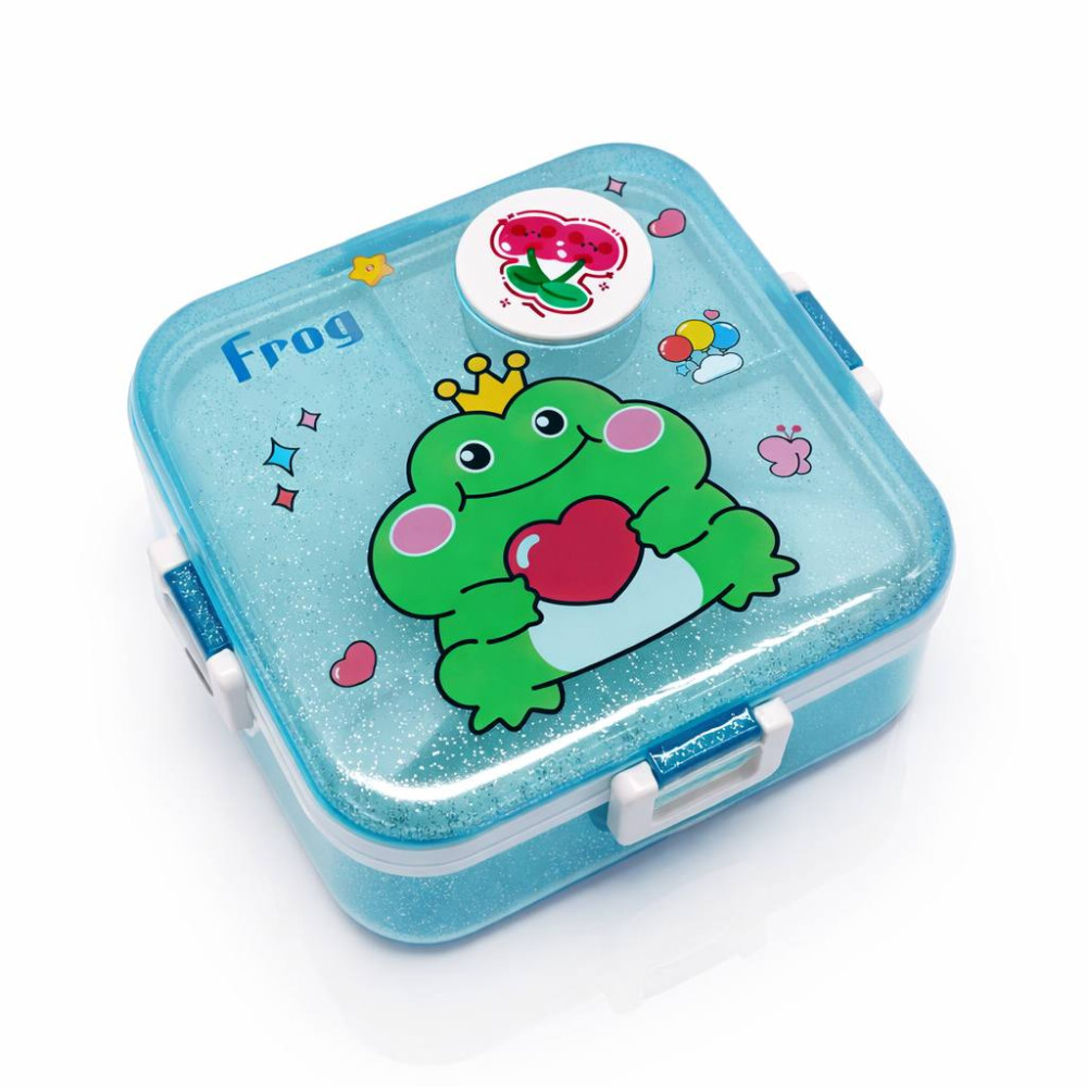 Ланч-бокс пл. з 3 відділами з пл. ложкою та вилкою та соусницею (19*19*8)см №NK-6112 (48) Ланч-бокс пл. з 3 відділами з пл. ложкою та вилкою та соусницею (19*19*8)см №NK-6112 (48)