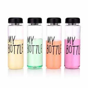 Пляшка №500-1 (SL360-1) MY BOTTLE проз. пл. 500мл з кольором. дахом без чохла (19,5 * 6,5) см. (100) оптом купити в Knopa