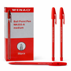 Ручка кулькова №WA555-A деш. крас. кол. 50шт у кор. (4000/50)