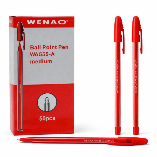 Ручка шариковая №WA555-A деш. крас. цв. 50шт в кор. (4000/50) Ручка шариковая №WA555-A деш. крас. цв. 50шт в кор. (4000/50)