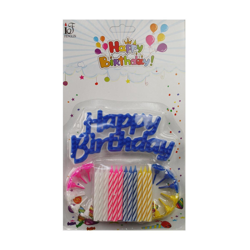 Свечи №SR036 24шт+12шт подст. с надп. Happy B. на листе 24листа в сред. пач. (288) Свечи №SR036 24шт+12шт подст. с надп. Happy B. на листе 24листа в сред. пач. (288)
