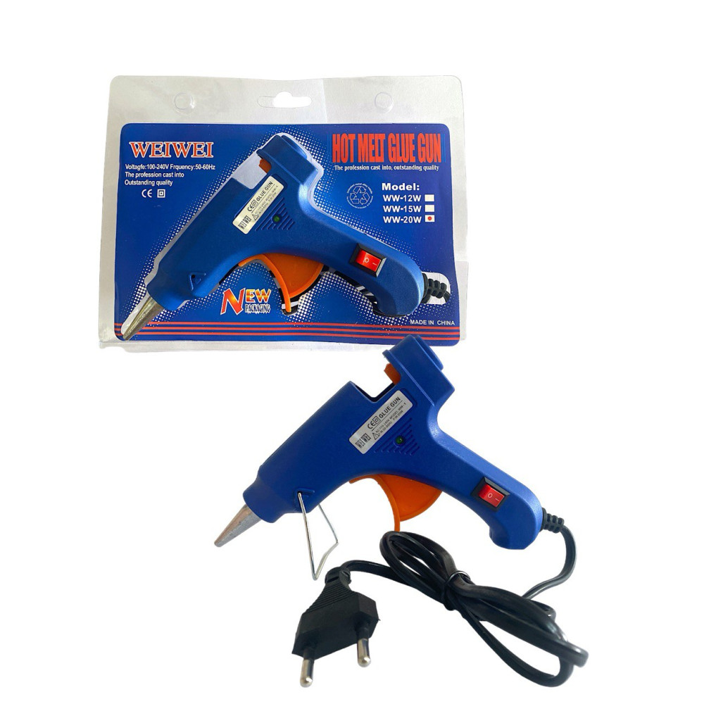 Пистолет №HG-20 (А-1378) для клея мал. 20W с вкл. на листе (11,5*13*2)см (96) Пистолет №HG-20 (А-1378) для клея мал. 20W с вкл. на листе (11,5*13*2)см (96)