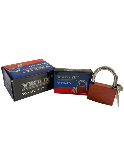 Замки навісні мідні з 3ключ. XSOLIX 75мм. 6шт в упаковку № XS-75 (60)