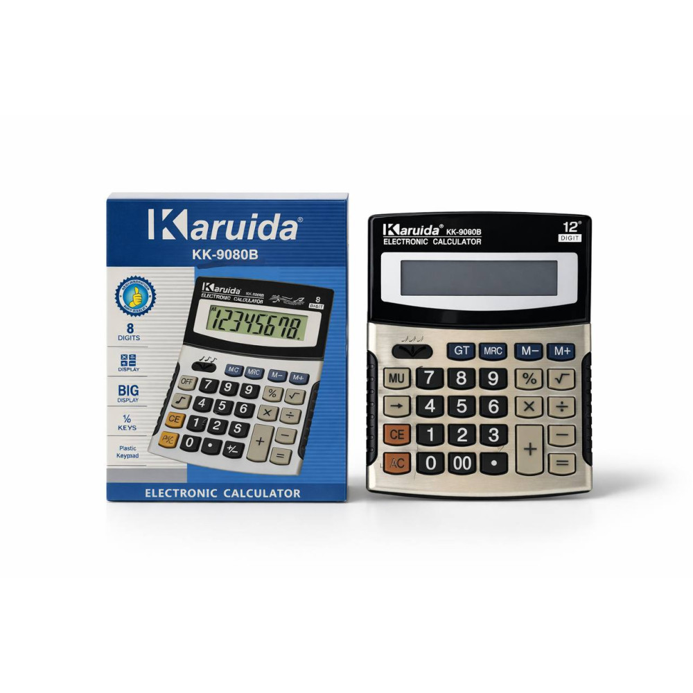 Калькулятор сред. разм. (14.5*11.2)см на 1 бат. AG10 в бум. кор. №KK-9080B (160) Калькулятор сред. разм. (14.5*11.2)см на 1 бат. AG10 в бум. кор. №KK-9080B (160)