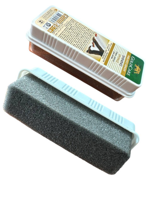 Gold Care Губка для взуття блиск міні натуральна, 12 шт в упак (4,5*13*4,5)см (96)