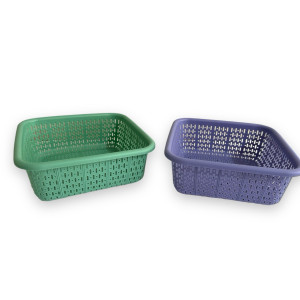 Кошик пл. Квадри. 3кол. (25*25*9.5)см №523-4 (200) оптом купити в Knopa