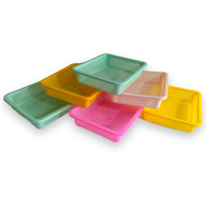 Кошик пл. прямокут 4кол. (26*22*6)см №523-13 (500) оптом купити в Knopa