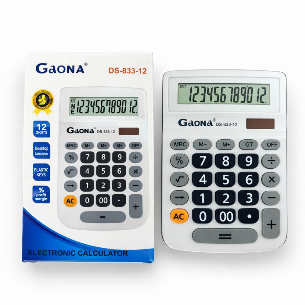 Калькулятор пл. в кор. №DS-833-12 (19*13*2)см (120) Калькулятор пл. в кор. №DS-833-12 (19*13*2)см (120)