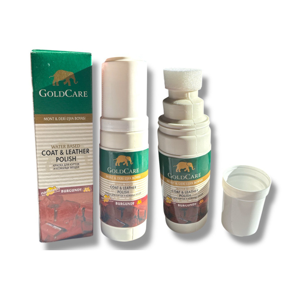 Gold Care Фарба для курток та шкіряних речей 100мл БОРДОВА (48) Gold Care Фарба для курток та шкіряних речей 100мл БОРДОВА (48)