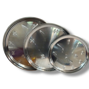 Піднос  металу. круглий. кух. 35см 420гр. №YTP-35-11 (80)