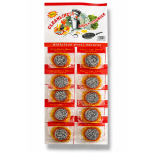 Мочалка кух. метал. 12шт * 10гр. на аркуші (ціна за набір) №6080 (100)