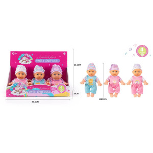 Іграшка Пупсик SWEET BABY DOLL в упк 6 Пупсиків 2 кол 22см (ціна а 1шт) (35*20*20см) №WZB690-1 (144)