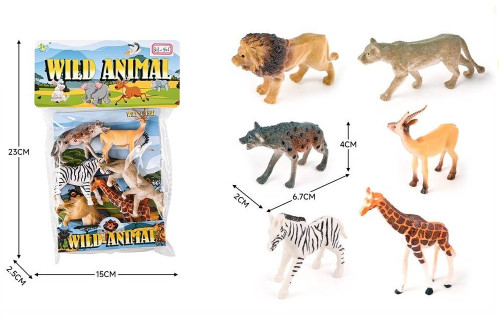 Іграшка Набір Сафарі тварини 6шт в наборі №303-405 (240)
