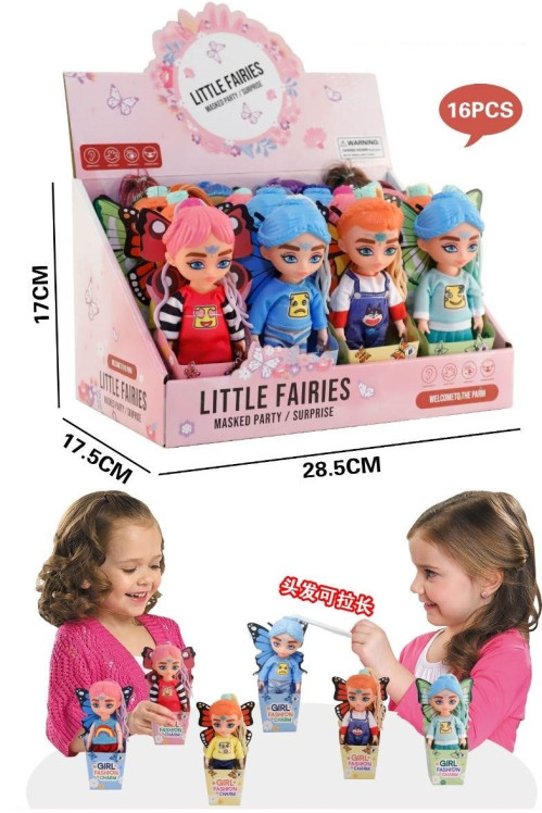Іграшка Лялька Little Fairies силіконове волосся тягнеться,16шт в упк.(17*17,5*28,5)№LK1436A-13