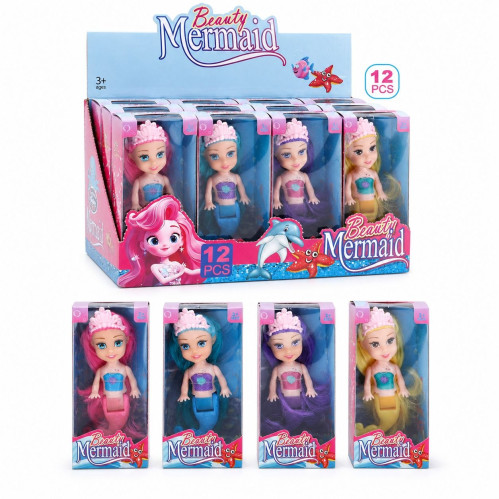 Іграшка Лялька Русалочка Beauty Mermaid12 шт. в упк. (3,6*12,5*6)см №LK1705 (720)