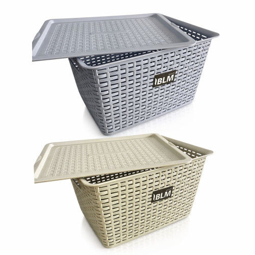 Кошик для зберігання з кришкою пл. 3кол. (30*36.5*21)см №8036 (30) Кошик для зберігання з кришкою пл. 3кол. (30*36.5*21)см №8036 (30)