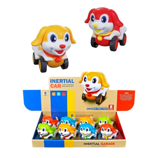Іграшка Машинка форма Песика інерцеона 10см, 8 шт в упк, 4 кол, (38 * 23 * 10см) № BJ687A-1 (192/8)