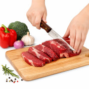 Ніж №2009-8 кух. метал. з корич. ручкою розм 8", 24шт в упак (360)