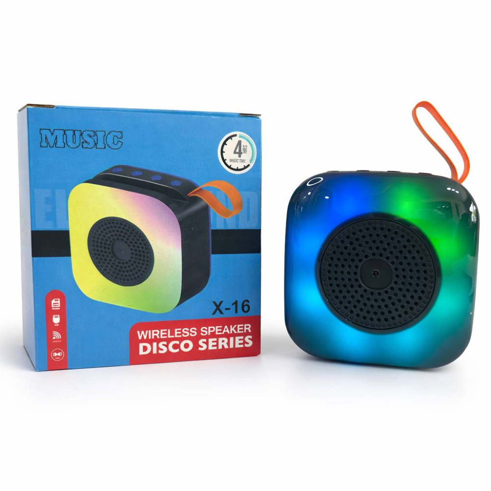 Колонка USB бездротова портотивна Bluetooth у бум. кор. 1шт (5*10*10)см №Х-16 (100) Колонка USB бездротова портотивна Bluetooth у бум. кор. 1шт (5*10*10)см №Х-16 (100)