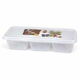 Контейнер для зберігання продуктів пл. 3 розділи (29,5*9,8*5,7)см №7710 (168) оптом купити в Knopa
