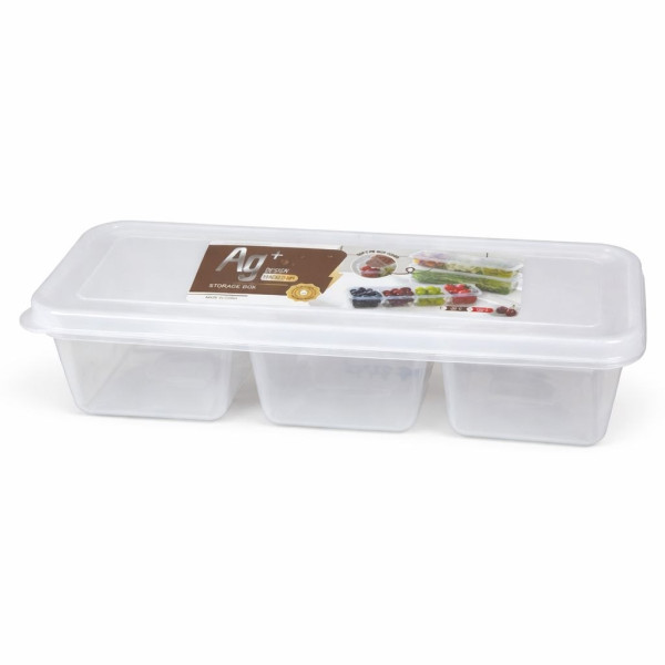 Контейнер для зберігання продуктів пл. 3 розділи (29,5*9,8*5,7)см №7710 (168)