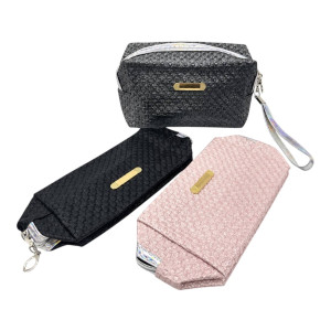 Косметичка pu 1зм 1ручка со знак. метал. прямоуг. 4цв.12шт в упак (24,5*7*10,8)см №833-6 (300) оптом купить в Knopa