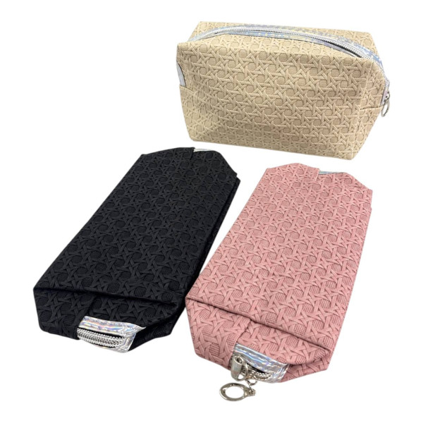 Косметичка pu 1зм 1ручка 4кол. 12шт в упак (24*6*10,8)см №833-4 (300)